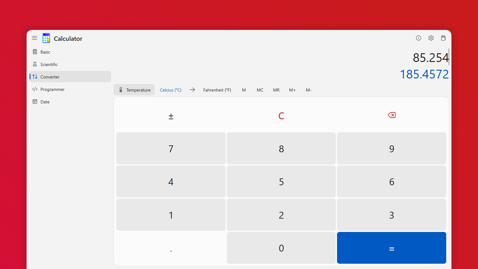 Calculator app in Redmerah
